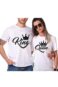 Sevgili Tişörtleri Bay Bayan Çift Kombin Beyaz King Queen Tasarım Tshirt 2 Adet